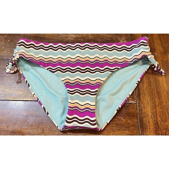 Roxy Women's Standard Flowy Mood Lace Up Hipster Bikini Bottom - Picture 3 of 6